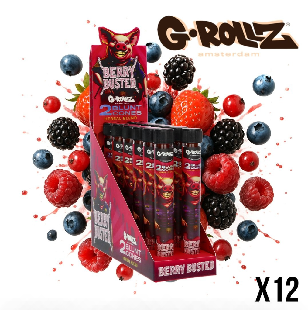 BLUNT PREROULE G ROLLZ TERPENES BERRY BUSTED PAR 2 DISPLAY DE 12