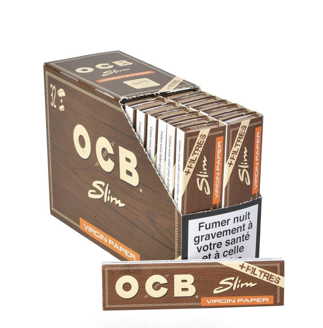 OCB Virgin Paper Kingsize Papiers à Rouler + Filtres (32pcs/présentoir)