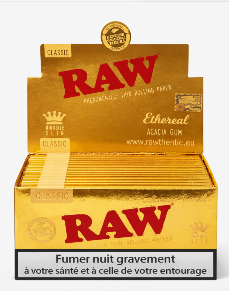 RAW Kingsize Slim Classic GOLD Acacia Gum
