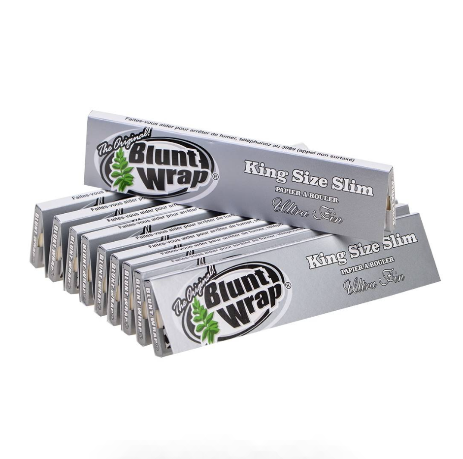 Papier Blunt Wrap King size Slim Silver  extra fine (11 g/m² épaisseur) par 25