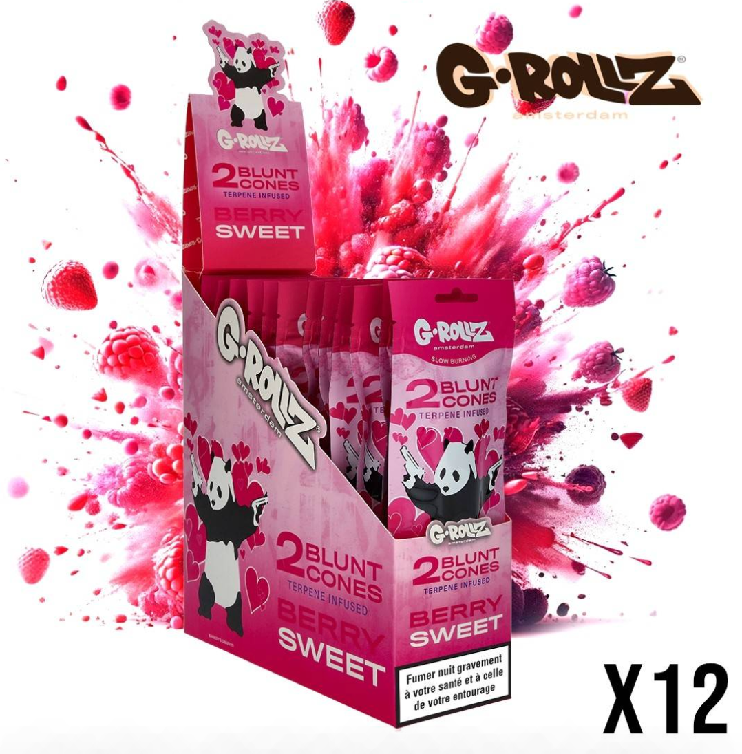 BLUNT CHANVRE G-ROLLZ BANKSY TERPENES BERRY SWEET BAIES PAR 2 DISPLAY DE 12