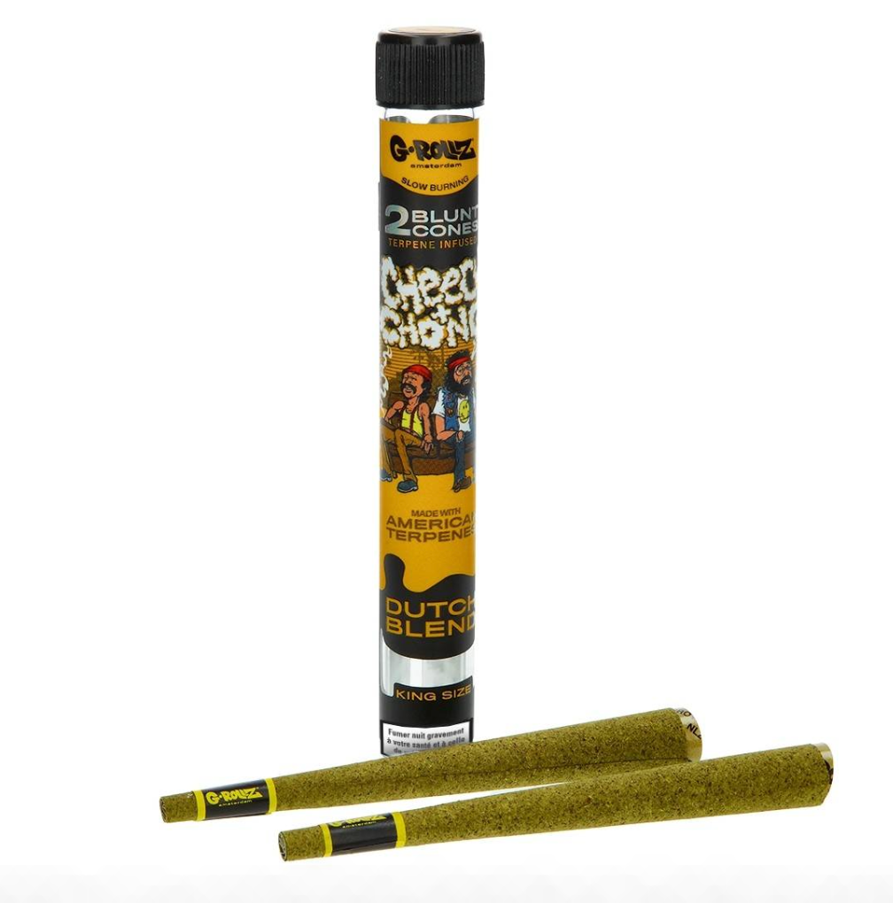 BLUNT PREROULE G ROLLZ CHEECH AND CHONG TERPENES DUTCH BLEND CITRON PAR 2 DISPLAY DE 12