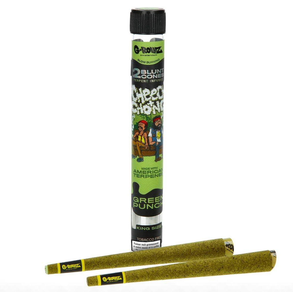 BLUNT PREROULE G ROLLZ CHEECH AND CHONG TERPENES GREEN PUNCH AGRUMES PAR 2 DISPLAY DE 12