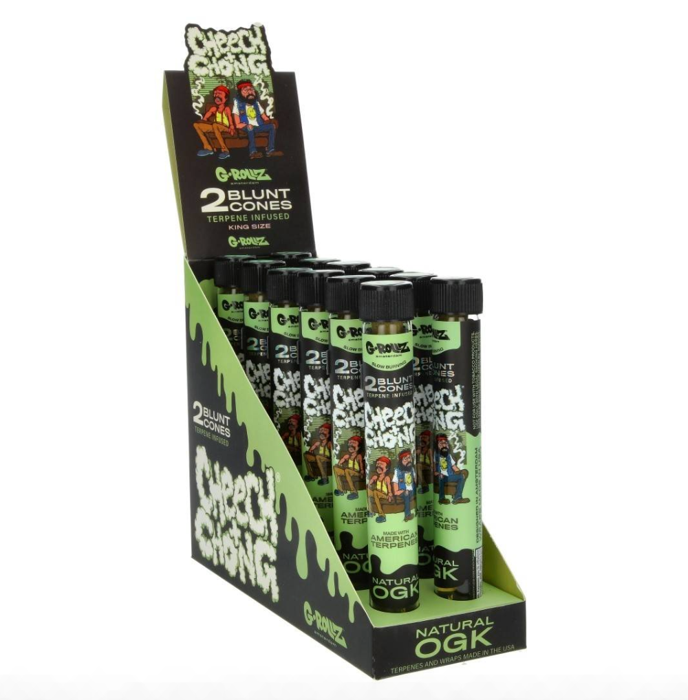 BLUNT PREROULE G ROLLZ CHEECH AND CHONG TERPENES NATURAL OGK PAR 2 DISPLAY DE 12