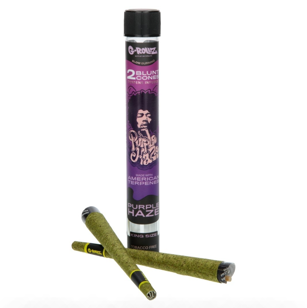 BLUNT PREROULE G ROLLZ TERPENES PURPLE HAZE RAISIN PAR 2 DISPLAY DE 12