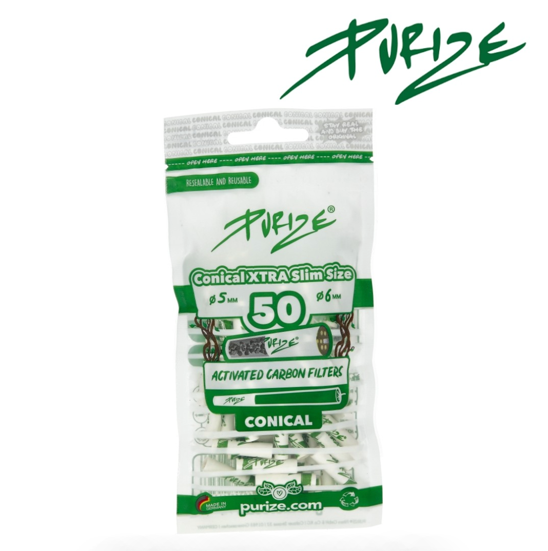 6mm x50 Filtres Purize au Charbon Actif Xtra Long Size