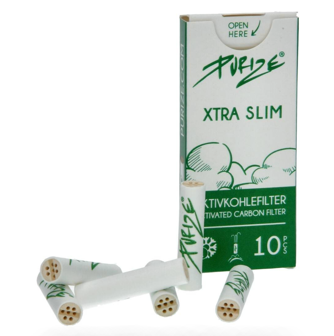 6mm x200 Filtres Purize Charbon Actif Xtra Slim – Boîte de 10 – Display de 20