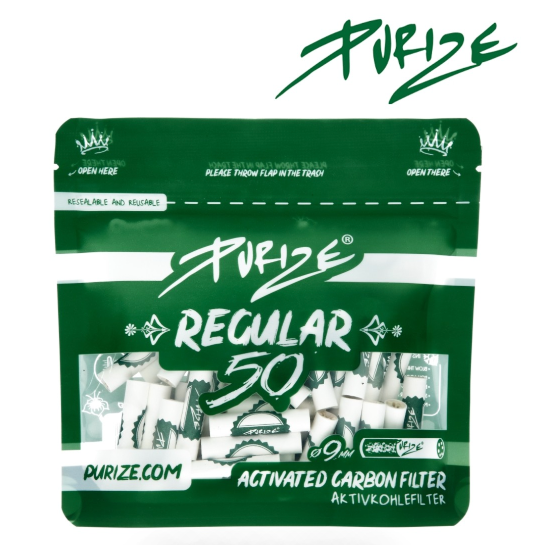 9mm x50 Filtres Purize Regular au Charbon Actif x50