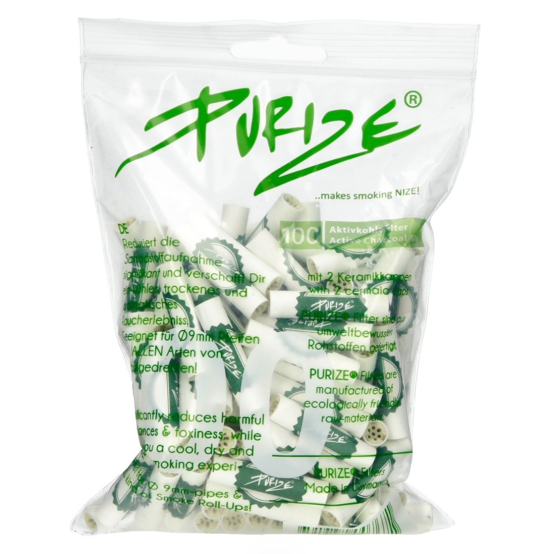 9mm x100 Filtres Purize Regular au Charbon Actif