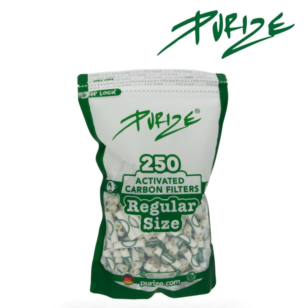 9mm x250 Filtres Purize Regular au Charbon Actif
