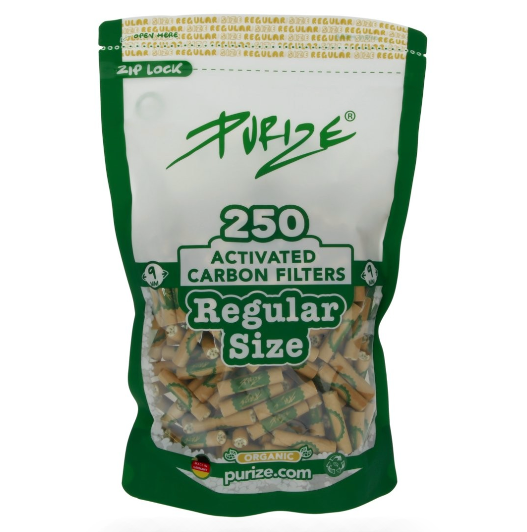 9mm x250 Filtres Purize Regular au Charbon Actif