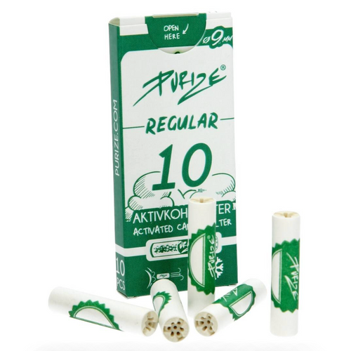 9mm x200 Filtres Purize Regular 9mm Charbon Actif – Boîte de 10 – Display de 20
