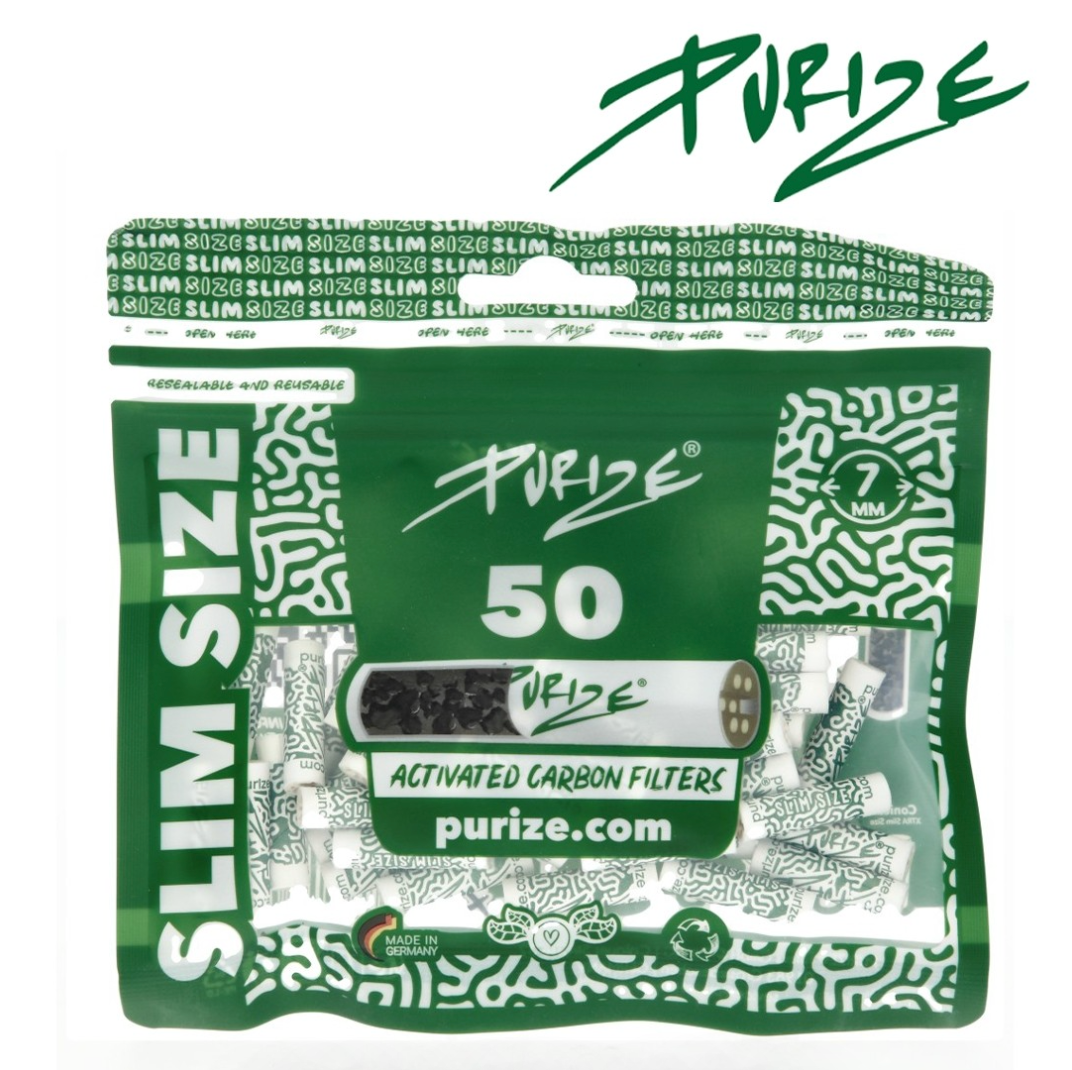 7mm x50 Filtres Purize au Charbon Actif Slim x50