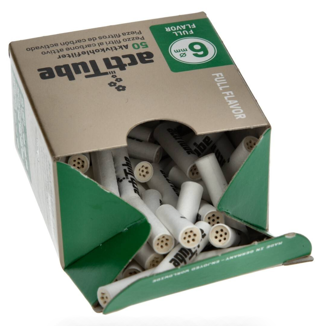 6mm x50 Filtres au Charbon Actif ActiTube Extra Slim Full Flavor x50
