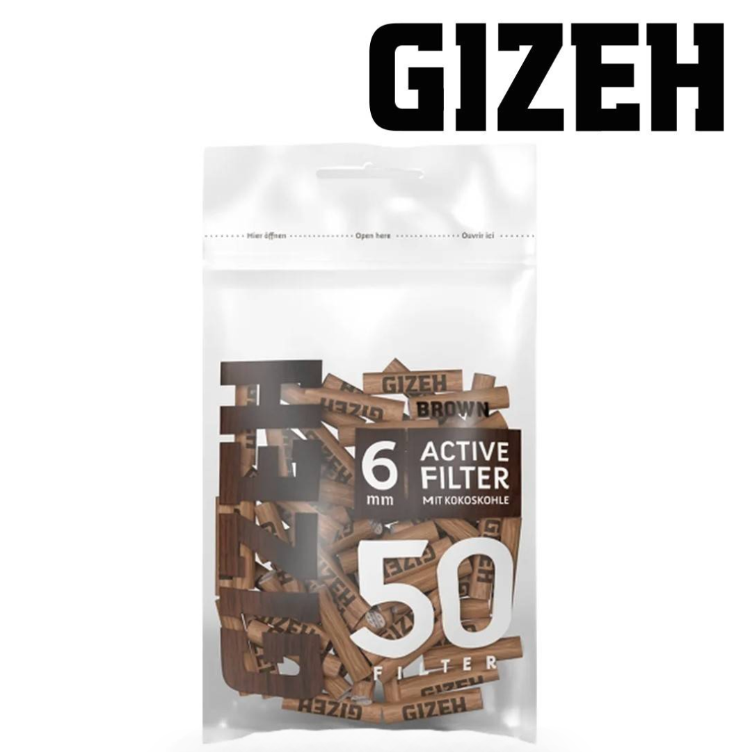 6mm x50 Filtres Gizeh Active Filter Charbon Actif x50