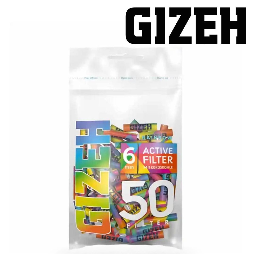 6mm x50 Filtres Gizeh Active Filter Charbon Actif x50