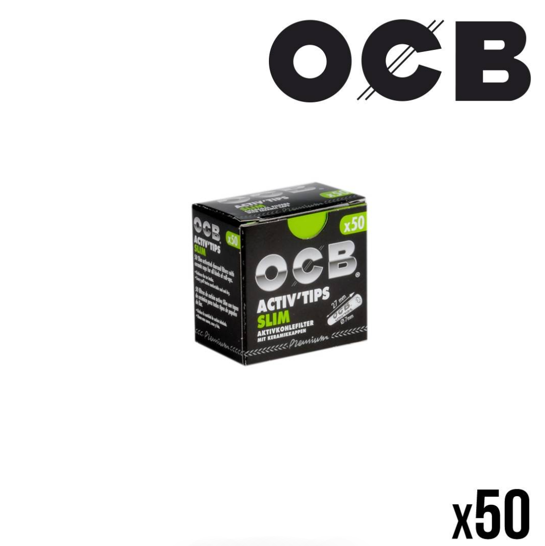 7mm x50 Filtres OCB Charbon Actif Céramique x50