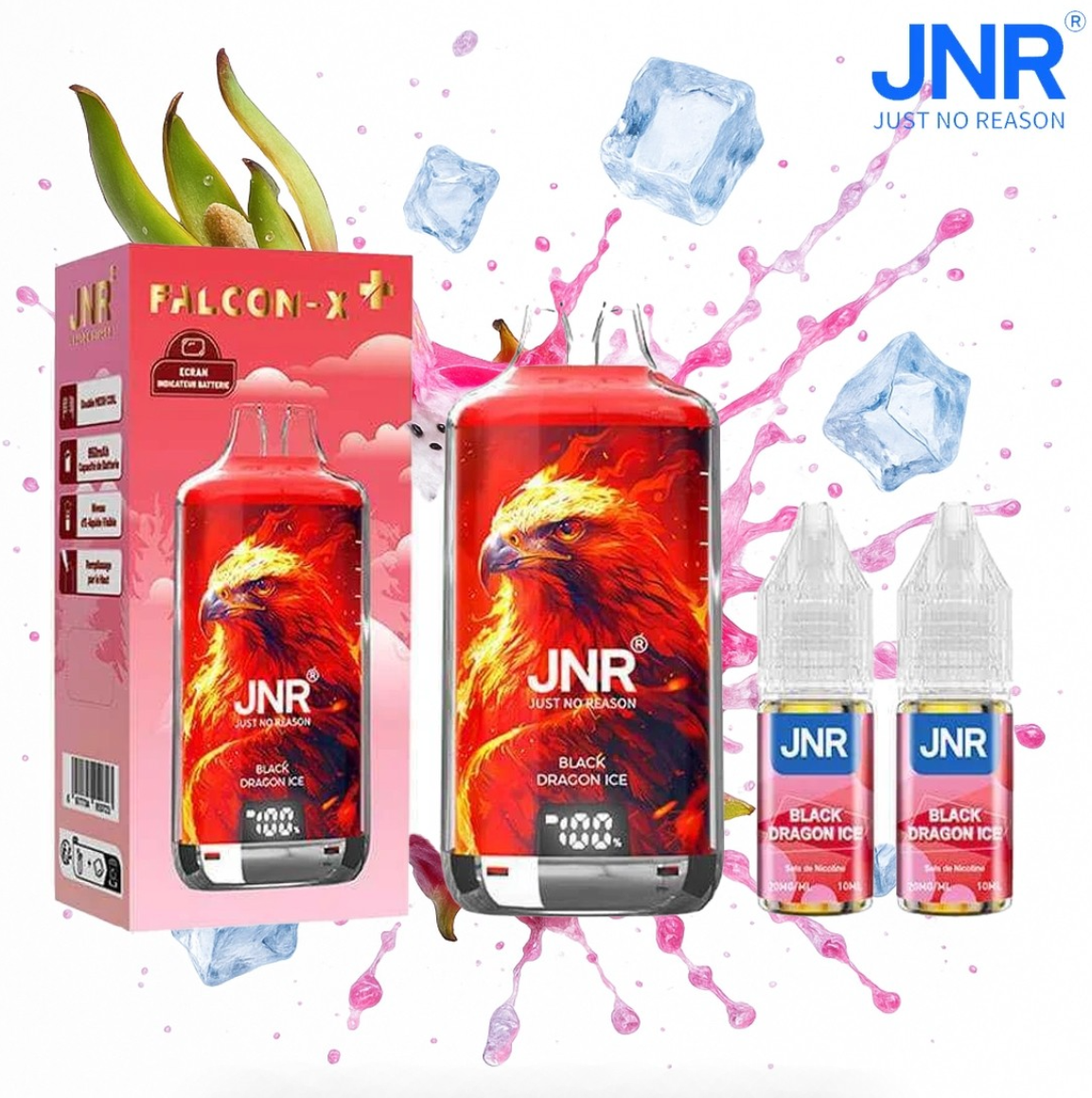 Puff JNR Falcon-X Plus Black Dragon Ice 20mg 28000 Puffs