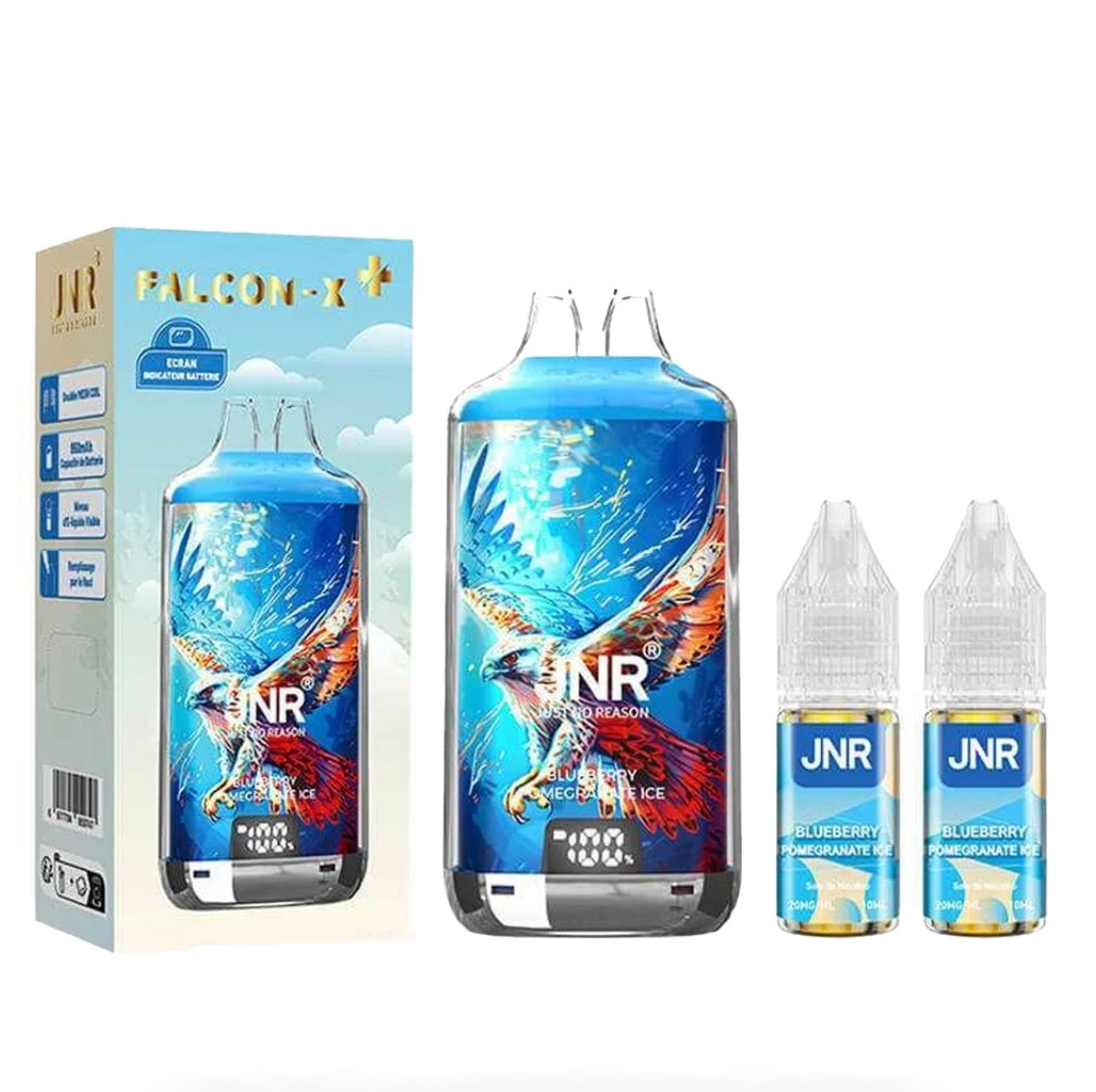 Puff JNR Falcon-X Plus Blueberry Pomegranate 20mg 28000 Puffs