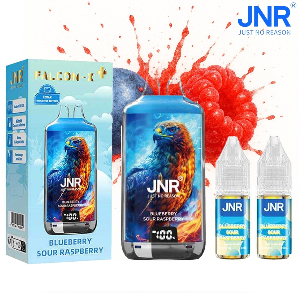 Puff JNR Falcon-X Plus Blueberry Sour Raspberry 20mg 28000 Puffs
