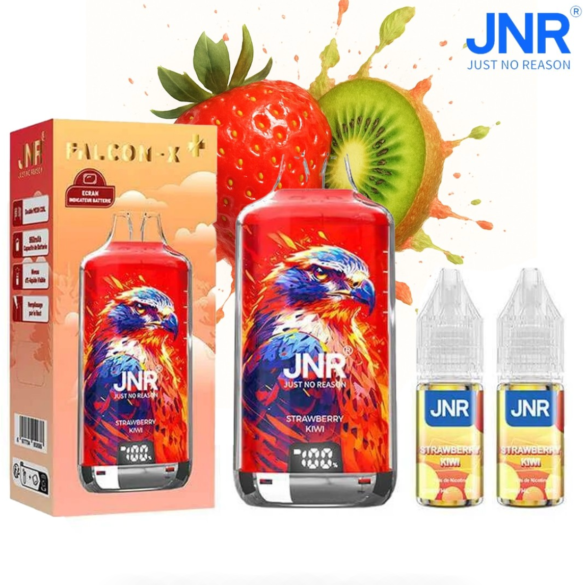Puff JNR Falcon-X Plus Strawberry Kiwi 20mg 28000 Puffs