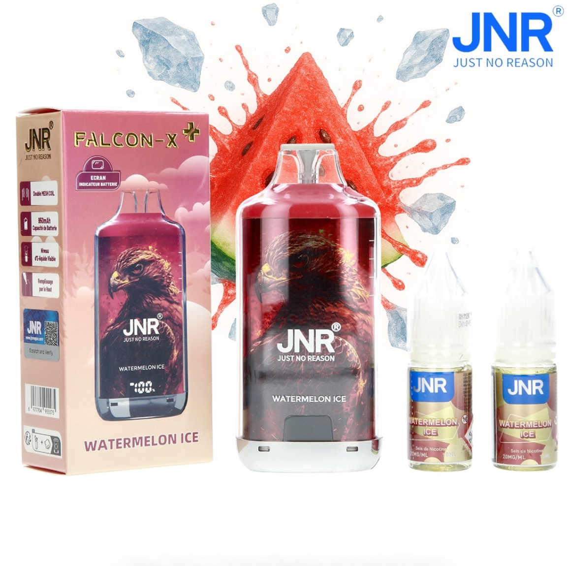 Puff JNR Falcon-X Plus Watermelon Ice 20mg 28000 Puffs